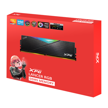 32GB KIT (7200MHz) ADATA XPG LANCER GAMING MEMORY BLACK/RGB