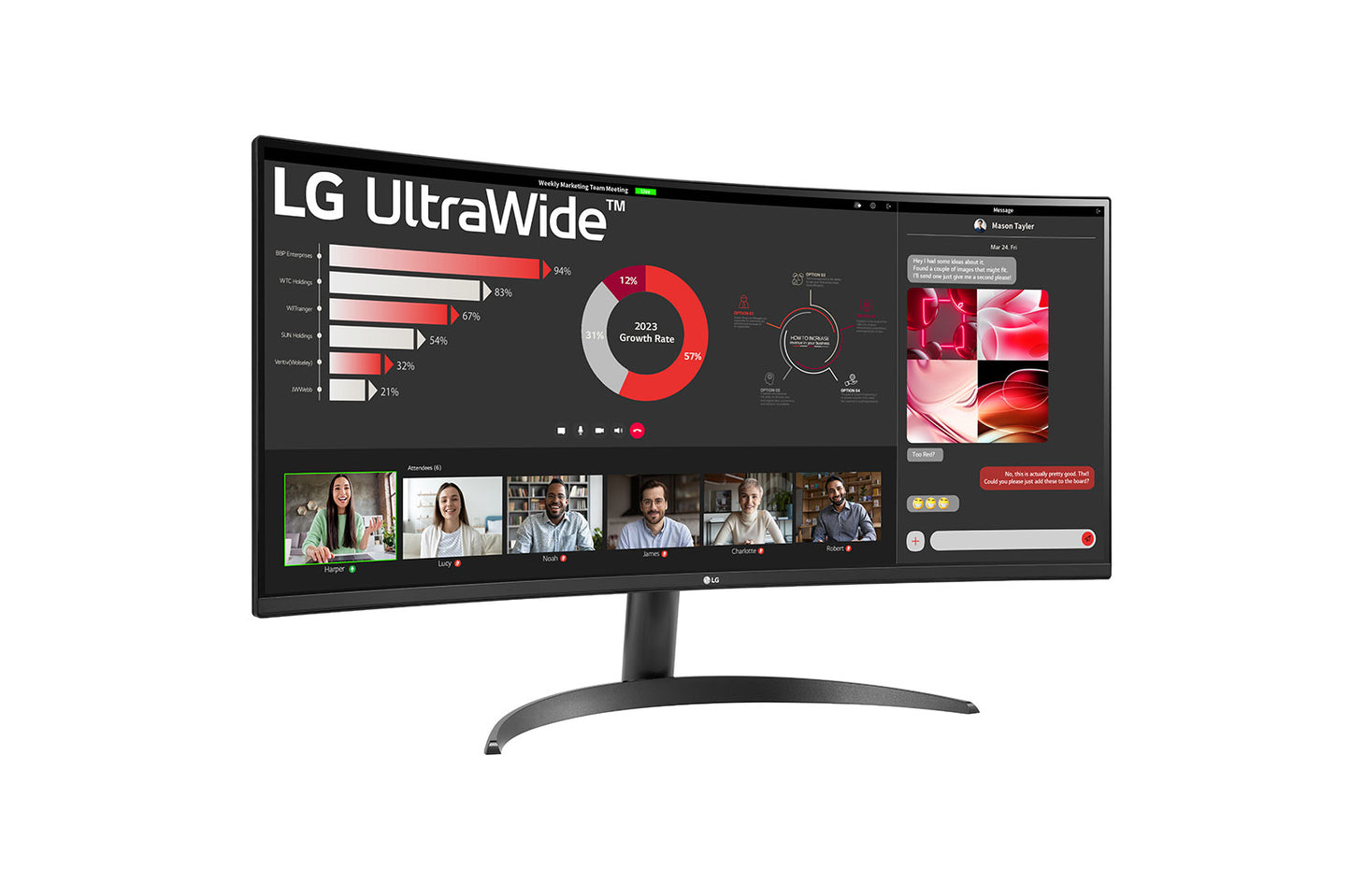34" LG 34WR50QC-B (UWQHD) MONITOR