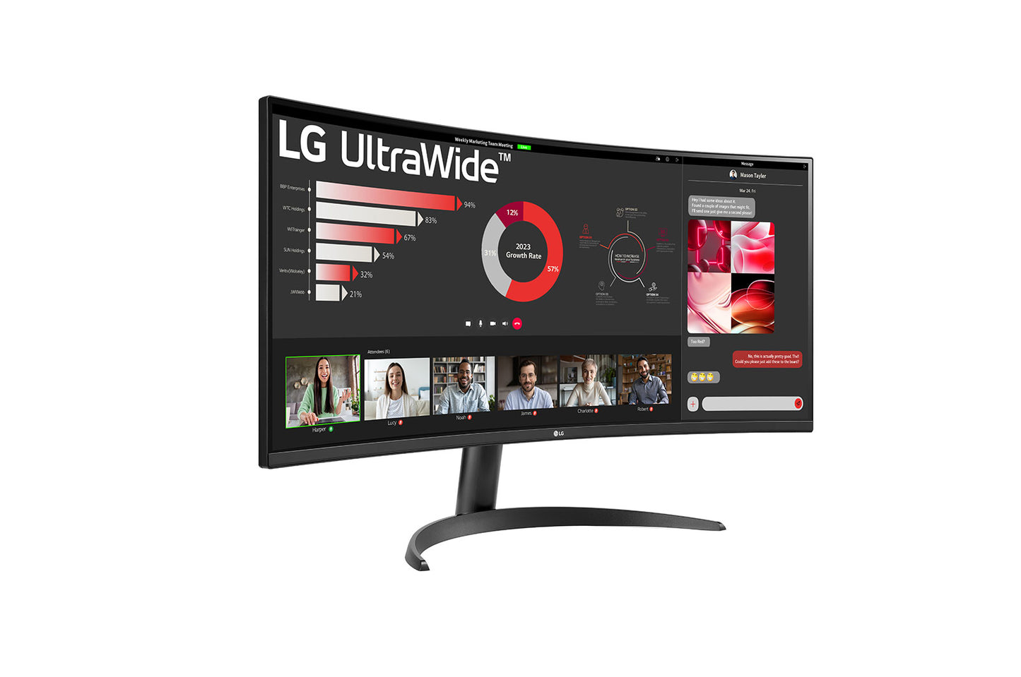 34" LG 34WR50QC-B (UWQHD) MONITOR