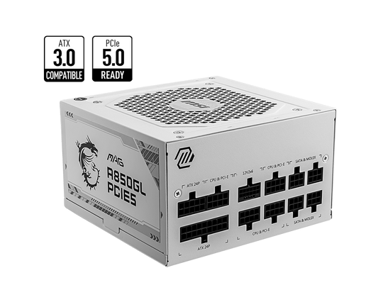 850W MSI MAG A850GL WHITE POWER SUPPLY