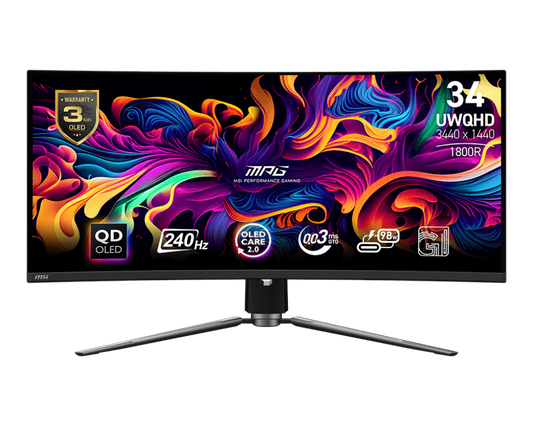 34" MSI MPG 341CQPX QD-OLED (UWQHD) GAMING MONITOR