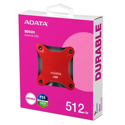 512GB ADATA SD620 PORTABLE SSD RED