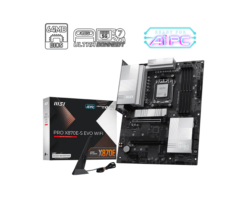 MSI PRO X870E-S EVO WIFI MOTHERBOARD