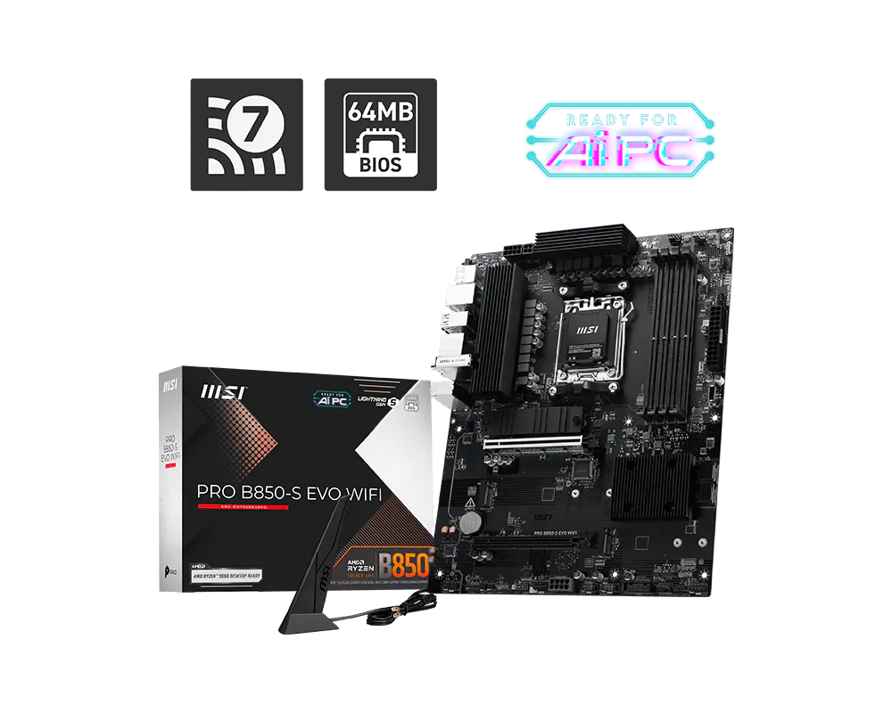 MSI PRO B850-S EVO WIFI MOTHERBOARD