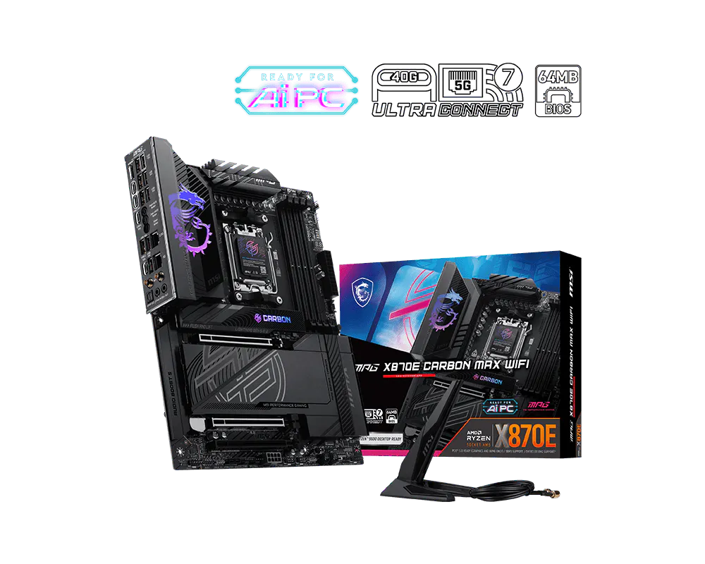 MSI MPG X870E CARBON MAX WIFI MOTHERBOARD