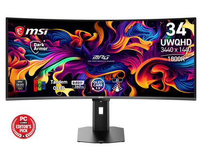 34" MSI MPG 341CQR QD-OLED X36 (UWQHD) GAMING MONITOR