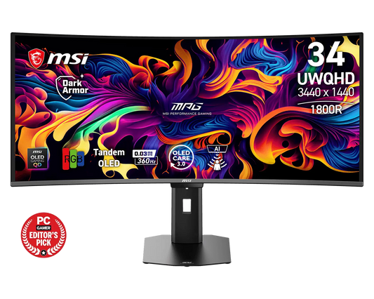 34" MSI MPG 341CQR QD-OLED X36 (UWQHD) GAMING MONITOR