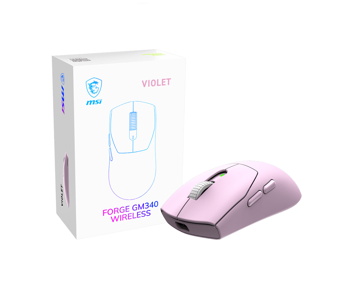 MSI FORGE GM340 WIRELESS VIOLET GAMING MOUSE