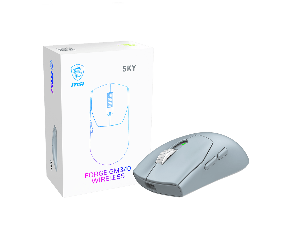 MSI FORGE GM340 WIRELESS SKY GAMING MOUSE