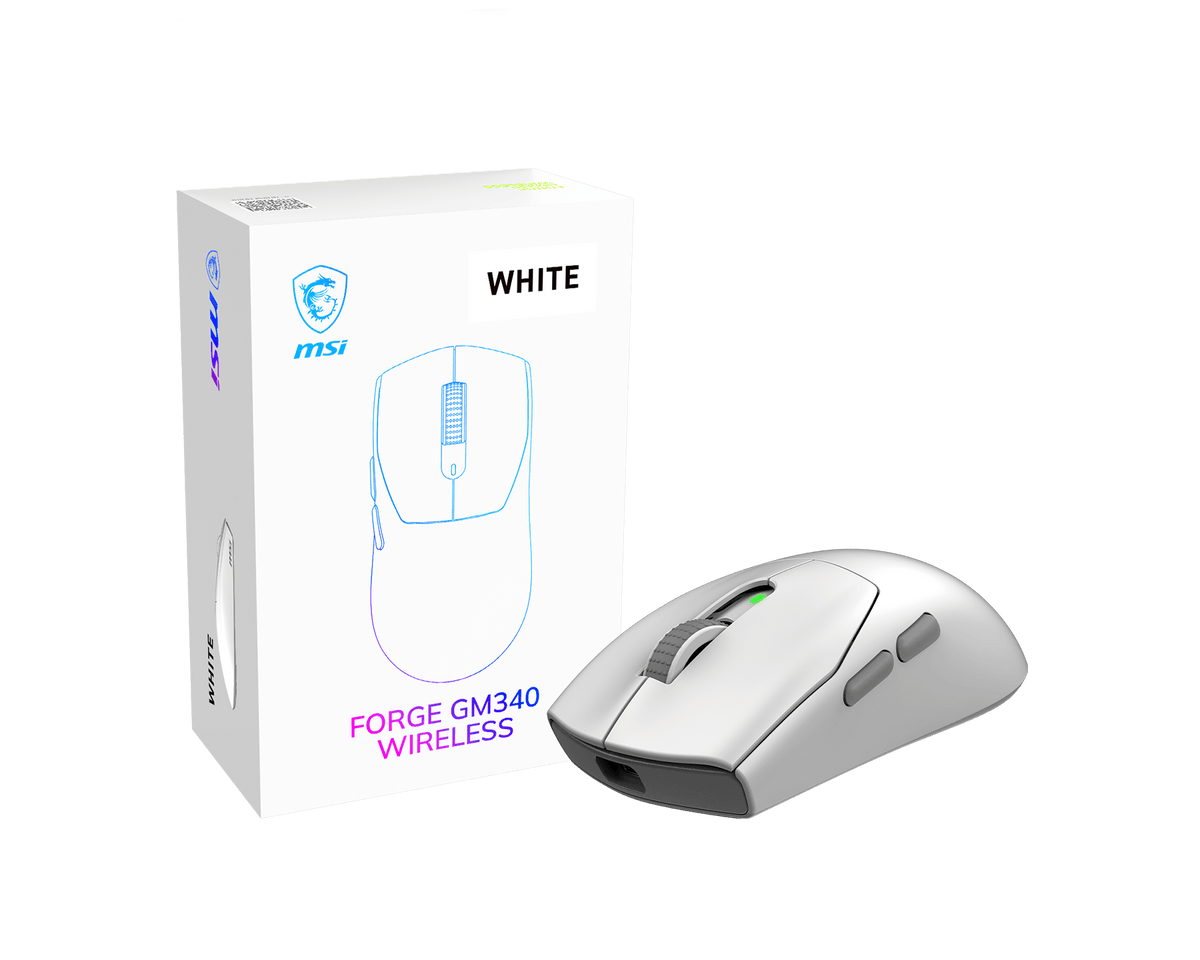 MSI FORGE GM340 WIRELESS WHITE GAMING MOUSE
