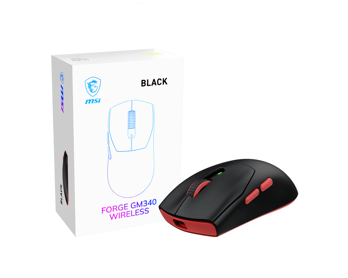 MSI FORGE GM340 WIRELESS BLACK GAMING MOUSE