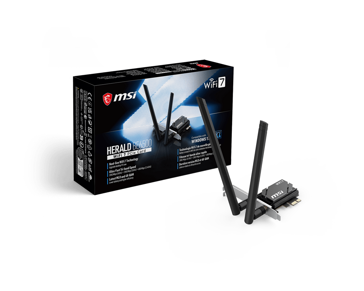 MSI HERALD BE6500 WiFi 7 PCI-E CARD