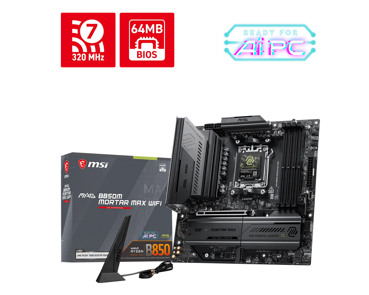 MAG B850M MORTAR MAX WIFI (Rev 2) MOTHERBOARD