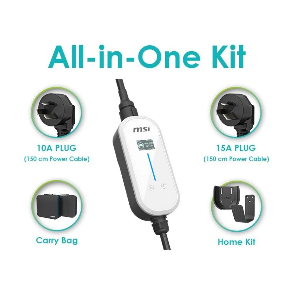 MSI EZgo Portable EV Charger V2 (Pearl White)