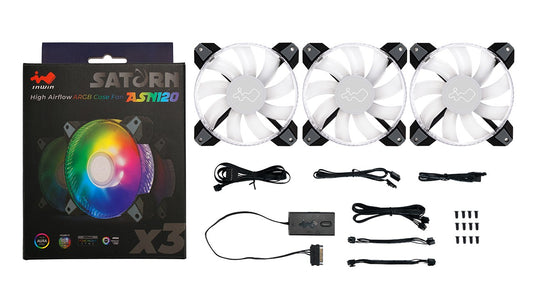 INWIN SATURN ASN120 ARGB FAN (3 PACK+ CONTROLLER)