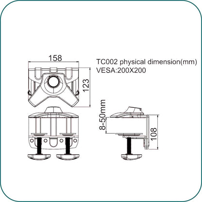 AV-TC002 - AAVARA CLAMP BASE STAND for DS300,DS600,DS210,DS410,DS310,DS610.
