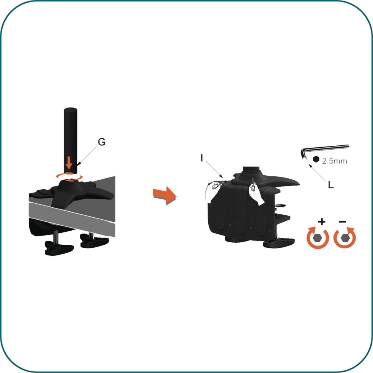 AV-TC002 - AAVARA CLAMP BASE STAND for DS300,DS600,DS210,DS410,DS310,DS610.