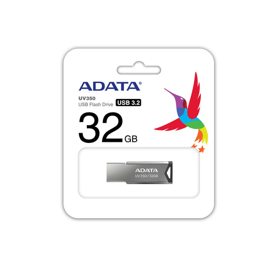 32GB ADATA UV350 USB3.2 (GEN1) FLASH DRIVE BLACK
