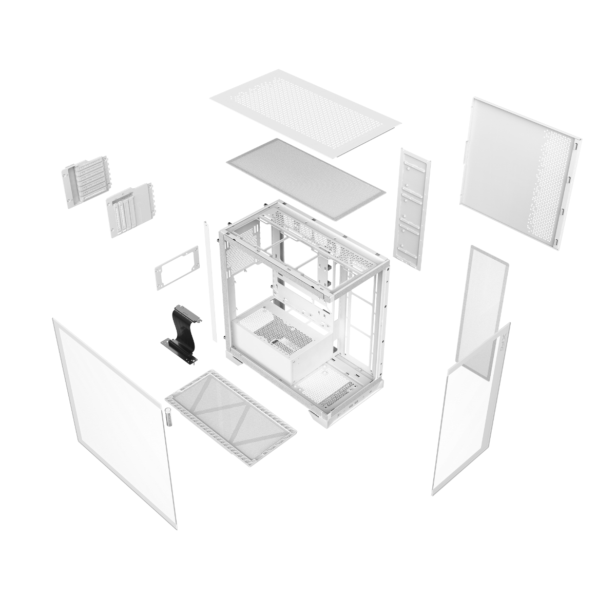 ADATA XPG INVADER X WHITE GAMING CASE (5xFANS+RISER CABLE)