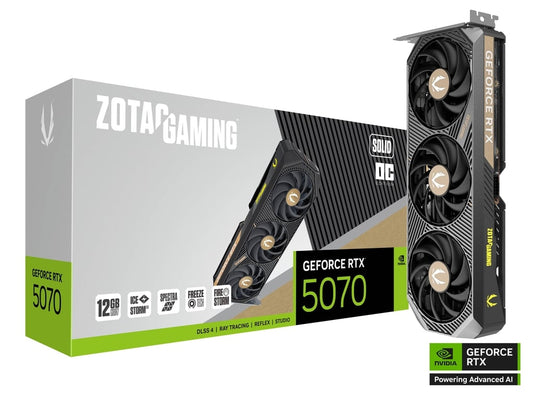 12GB ZOTAC RTX 5070 SOLID OC GPU