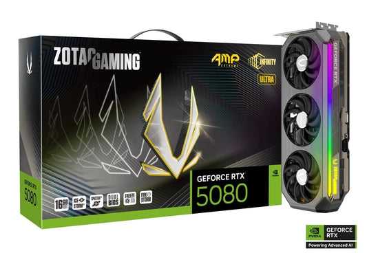 16GB ZOTAC RTX 5080 AMP EXTREME INFINITY ULTRA GPU