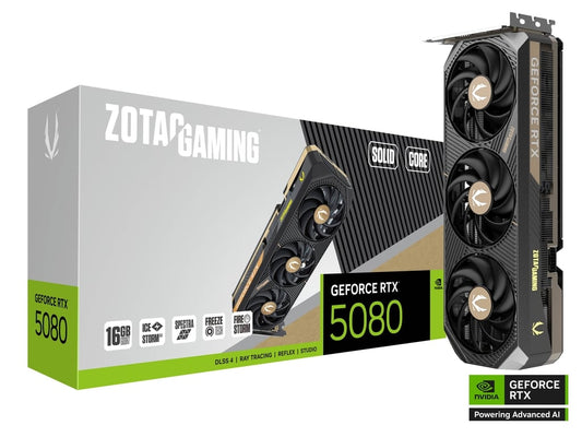 16GB ZOTAC RTX 5080 SOLID CORE GPU