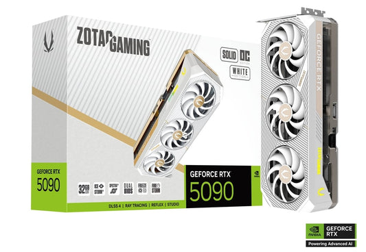 32GB ZOTAC RTX 5090 SOLID OC WHITE EDITION GPU